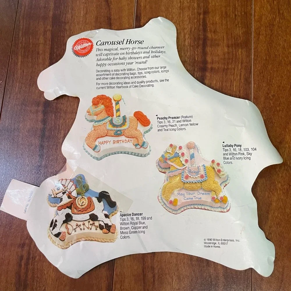 New Vintage 1990 Wilton Carousel Horse Cake Pan Mold